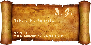 Mikeszka Gerold névjegykártya